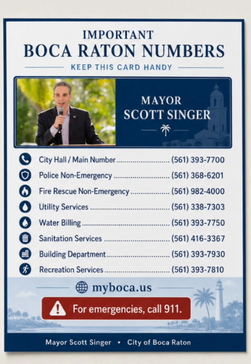 Boca Raton resident information example
